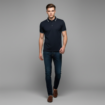 Elegant Men's Polo Shirt | Classic Fit Casual Wear