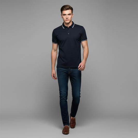 Elegant Men's Polo Shirt | Classic Fit Casual Wear