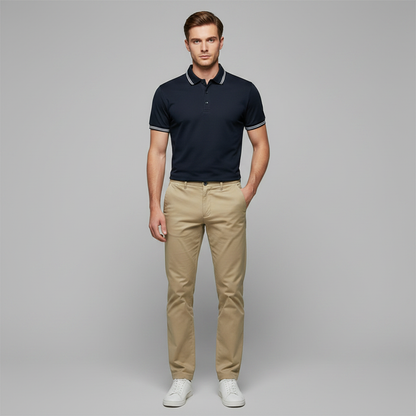 Elegant Men's Polo Shirt | Classic Fit Casual Wear