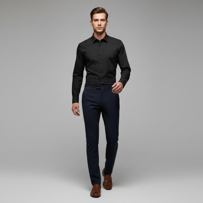 Jethro | Men's Dress Shirt Wrinkle-Free Cotton Blend