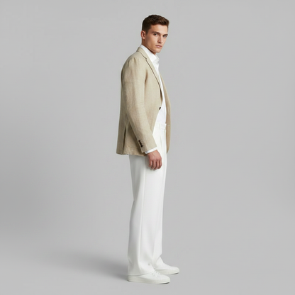 Men's Pleated Trousers | Straight Fit Formal Pants
