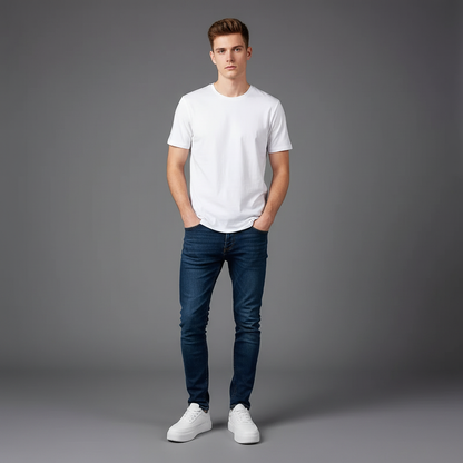Men's White Platform Sneakers | Casual Trainers