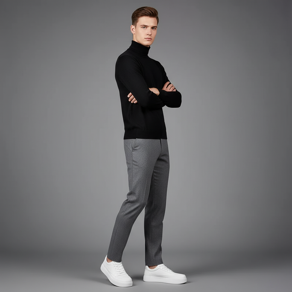 Men's White Platform Sneakers | Casual Trainers