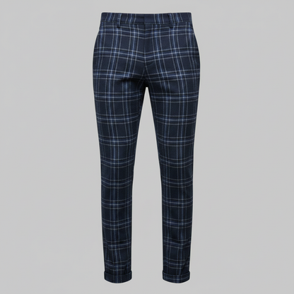 Sasha Checked Chinos | Men's Casual Trousers