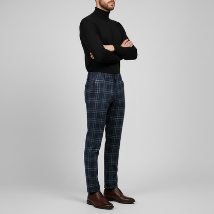 Sasha Checked Chinos | Men's Casual Trousers