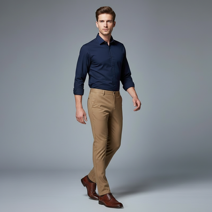 Saul | Men's Slim Fit Stretch Trousers