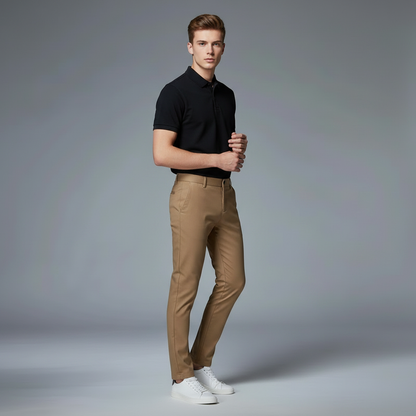 Saul | Men's Slim Fit Stretch Trousers